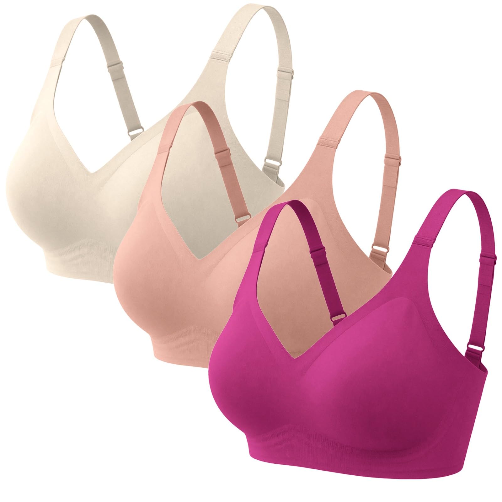 Generico Reggiseno regiseno Completo Rivestimento, Linea Semplice, Adatto per Vita Quotidiana, Set da 3 Pezzi