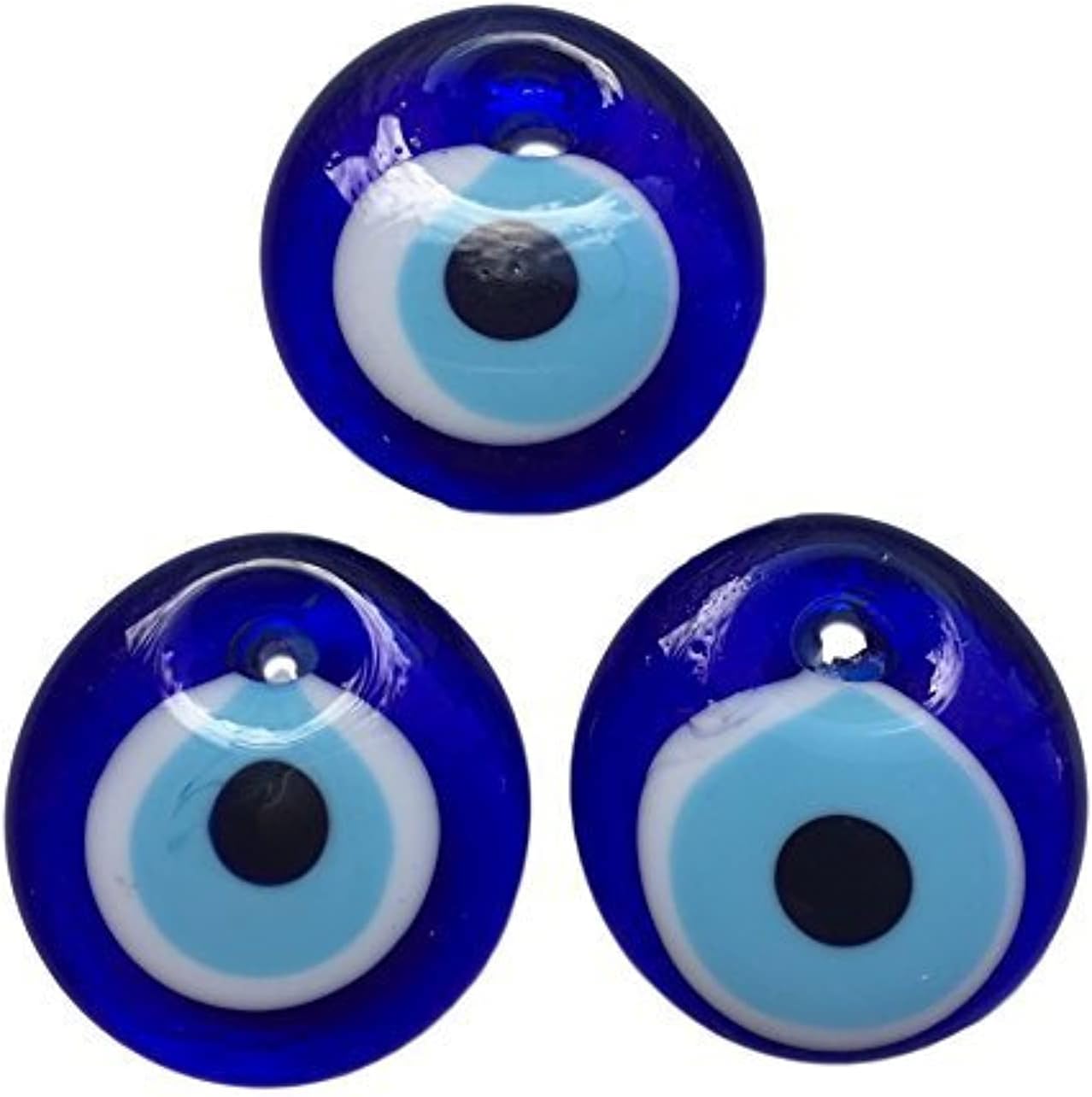 MYSTIC JEWELS Equal Earth New 3 Turkish Glass Evil Eye Charm Home Car Gift Collectables Good Luck