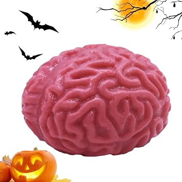 Brain Squeeze Ball - Lightweight Halloween Stress Ball, Realistic Fake Orgins, Bloody Scary Halloween Squishy Toys, Promote Healthy Thinking at Halloween Party
