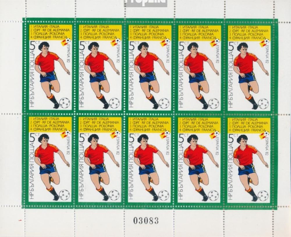 Bulgaria 3127Klb-3129Klb Sheetlet (Complete.Issue.) unmounted Mint/Never hinged ** MNH 1982 Football WM Spain (Stamps for Collectors) Soccer