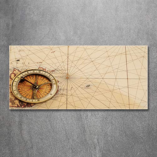 Photo décorative panoramique boussole tableau verre 120x60 cm - 3