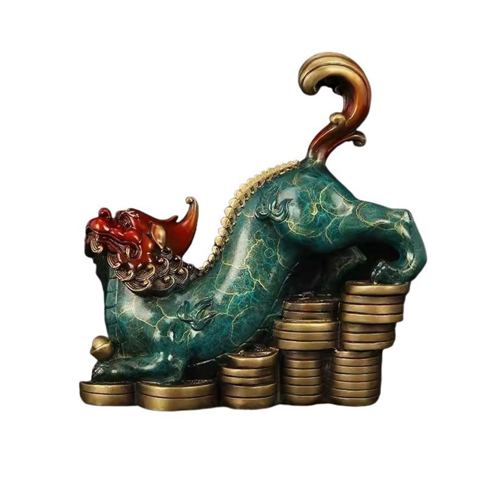Pixiu Fortune statuette cuivre pour purifier l'ambiance du bureau