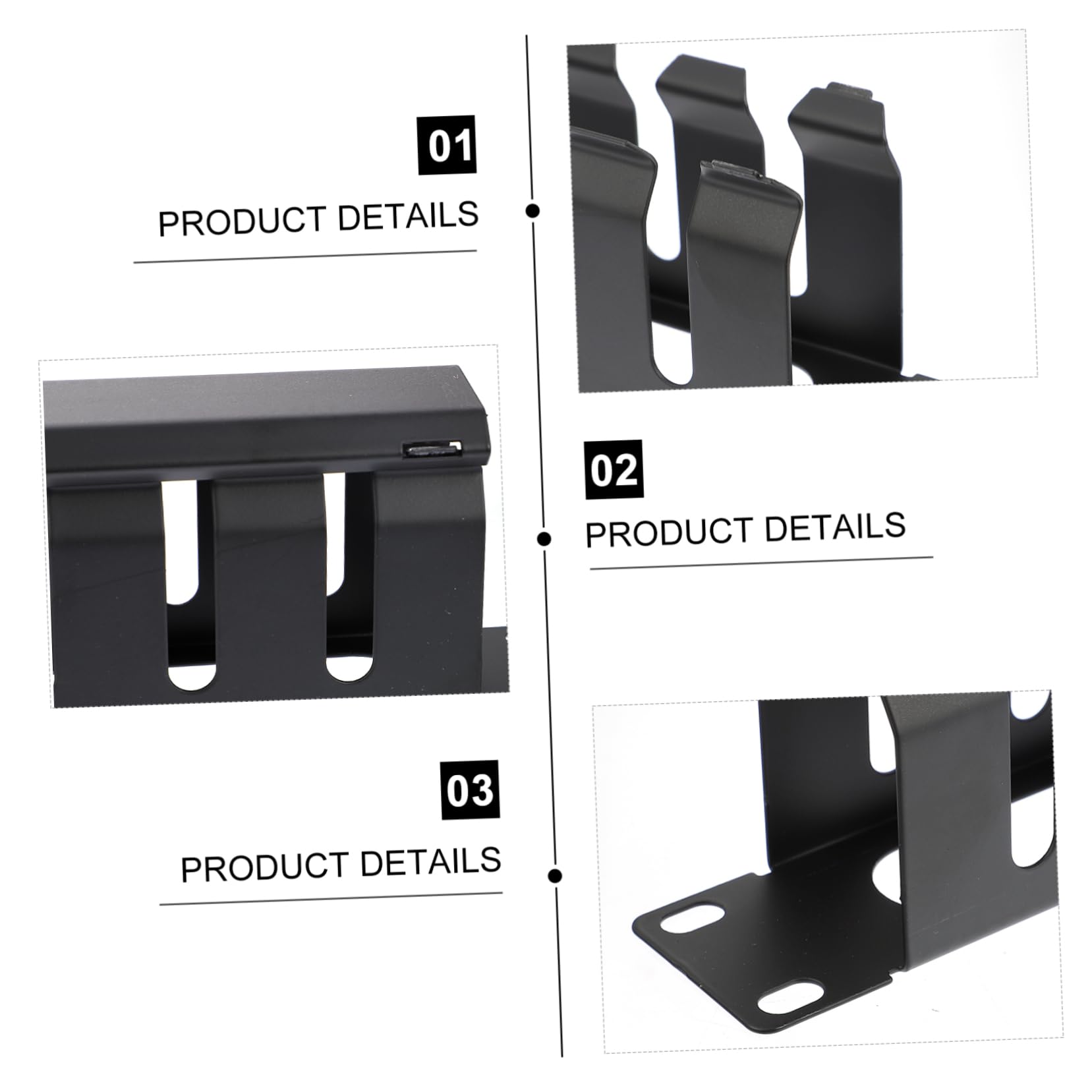 Homoyoyo Rack Horizontal en Métal 12 Emplacements pour Gestion des Câbles Réseau et Serveur, Support Robuste et Organisation Bureau ou Hôtel