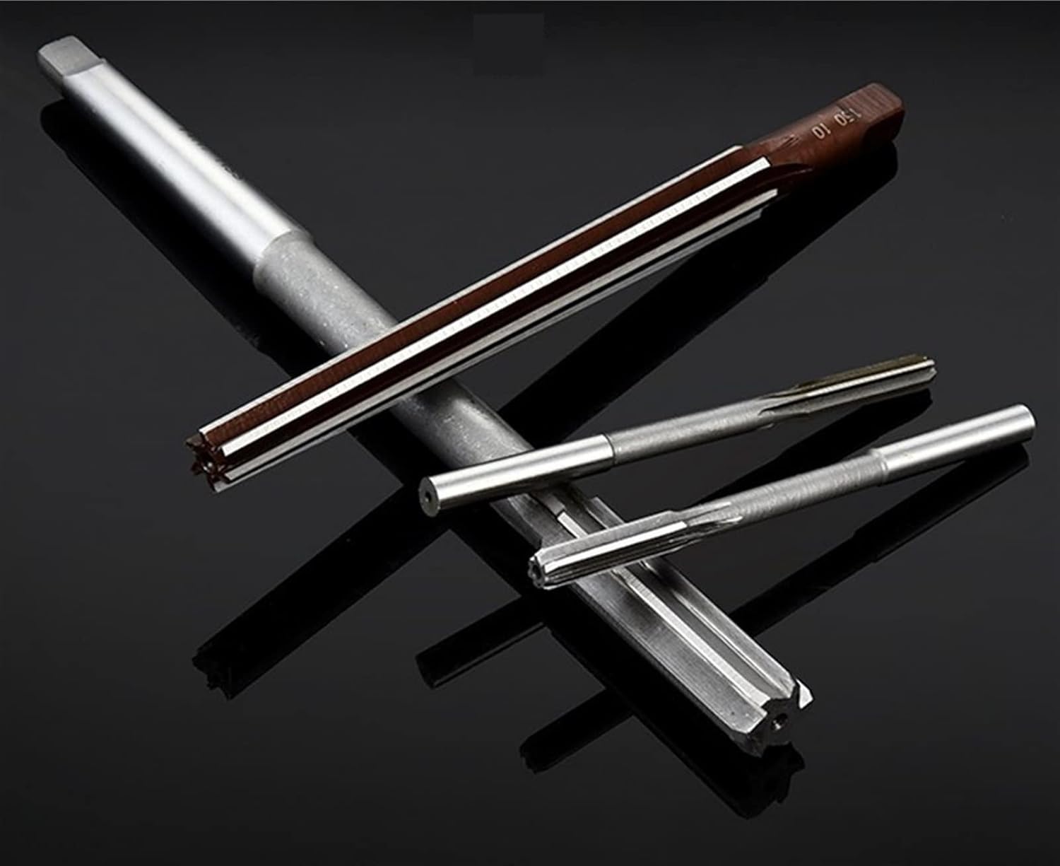 DOLUNTO Reamers Taper Pin Hand Reamer, HSS High Precision 1:50 Conical Degree, Sharp Manual Reamer CNC Tools (Size : Lengthen 10mm)