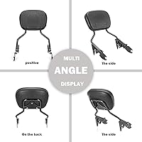 Vista 5 de Dasen Barra de sissy desmontable compatible con Harley Touring, respaldo del pasajero de liberación rápida compatible con Touring Road Glide Street