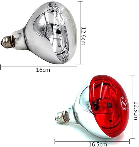 Miniatura 5 de NEZIH Lámpara de calor infrarroja, paquete de 2 lámparas de calor para pollos, bombilla de calor infrarroja gruesa para cerdos, lechones, criadores,