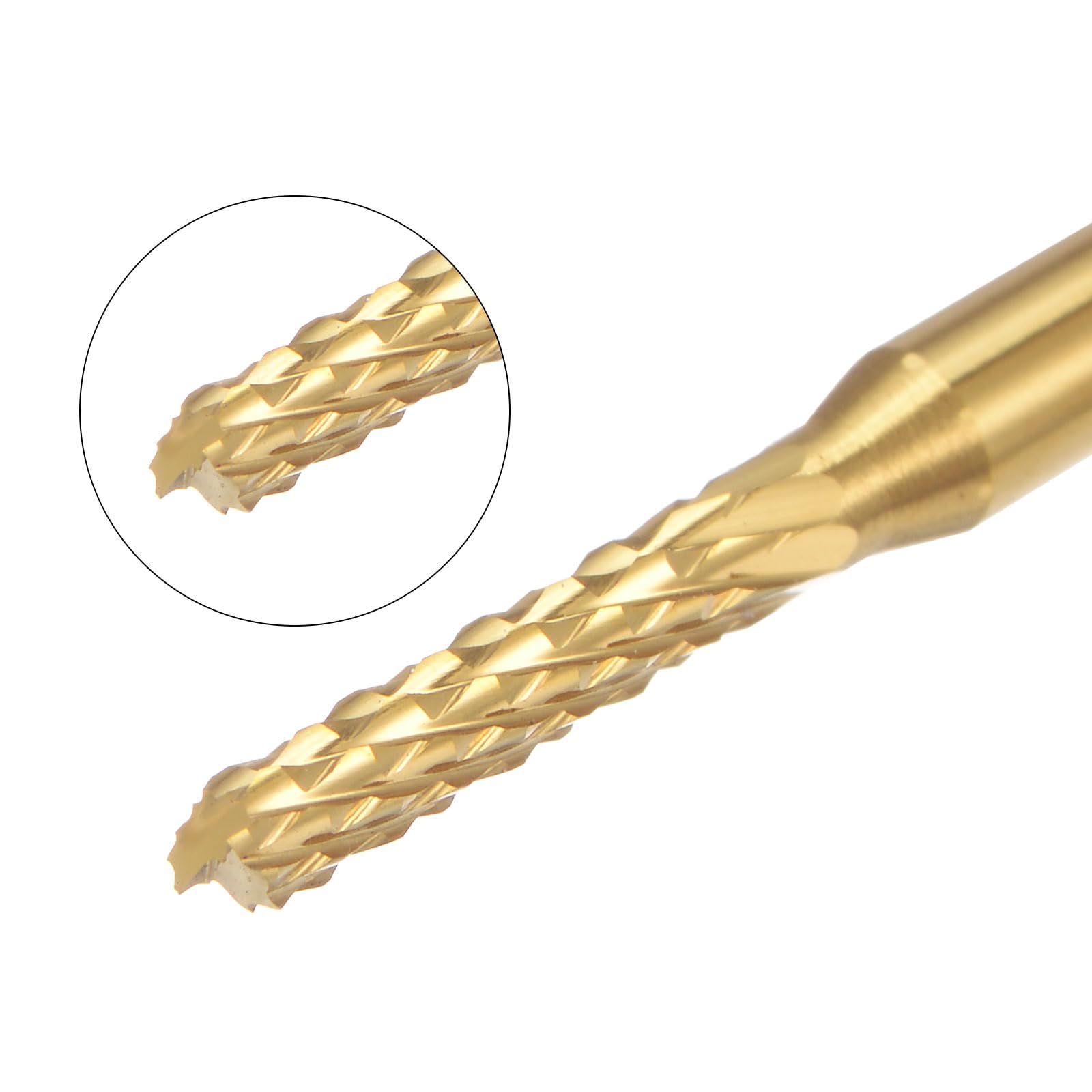 QUARKZMAN 10 Pièces 2.2mm Titane Manteau Carbure Fraise Gravure Fraise CNC Routeur Bits pour Machine à PCB, Tige 1/8"