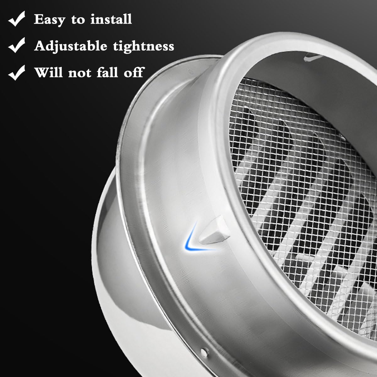 Cubierta de ventilación para extractores de Aire, Campana extractora con mosquitera, Robusta y fácil de Instalar (tamaño: 300 mm – 11,8 Pulgadas)