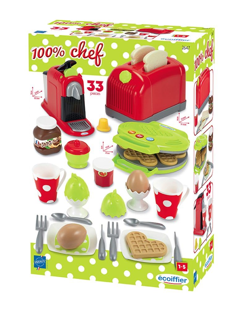 Ecoiffier Großes Spielset mit Toaster und Waffeleisen