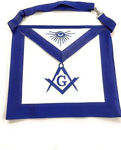 Miniatura 2 de Masonic Regalia Blue Lodge Master Mason + delantal + collar + guantes + estuche- Paquete, Negro -