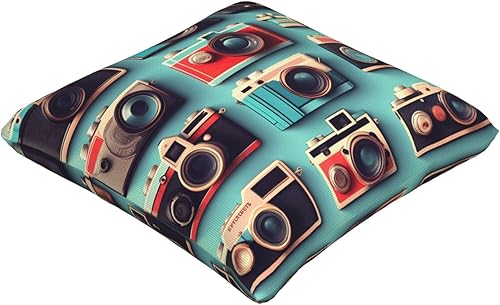 Miniatura 2 de Retro Cool Camera Collection Print Decorative Linen Pillow Covers, Couch Throw Pillows, Square Cushion Covers, Spring Home Decor