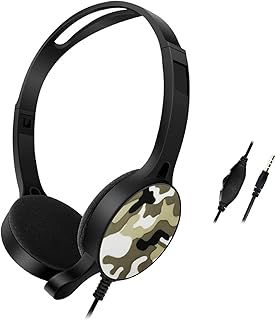 D-GROEE Gaming Headset, Over Ear Gaming Headphone, Wired Headphone, Universal Foldable Retractable 3.5mm Plug Noise Reduction Headphone with Mic Brown