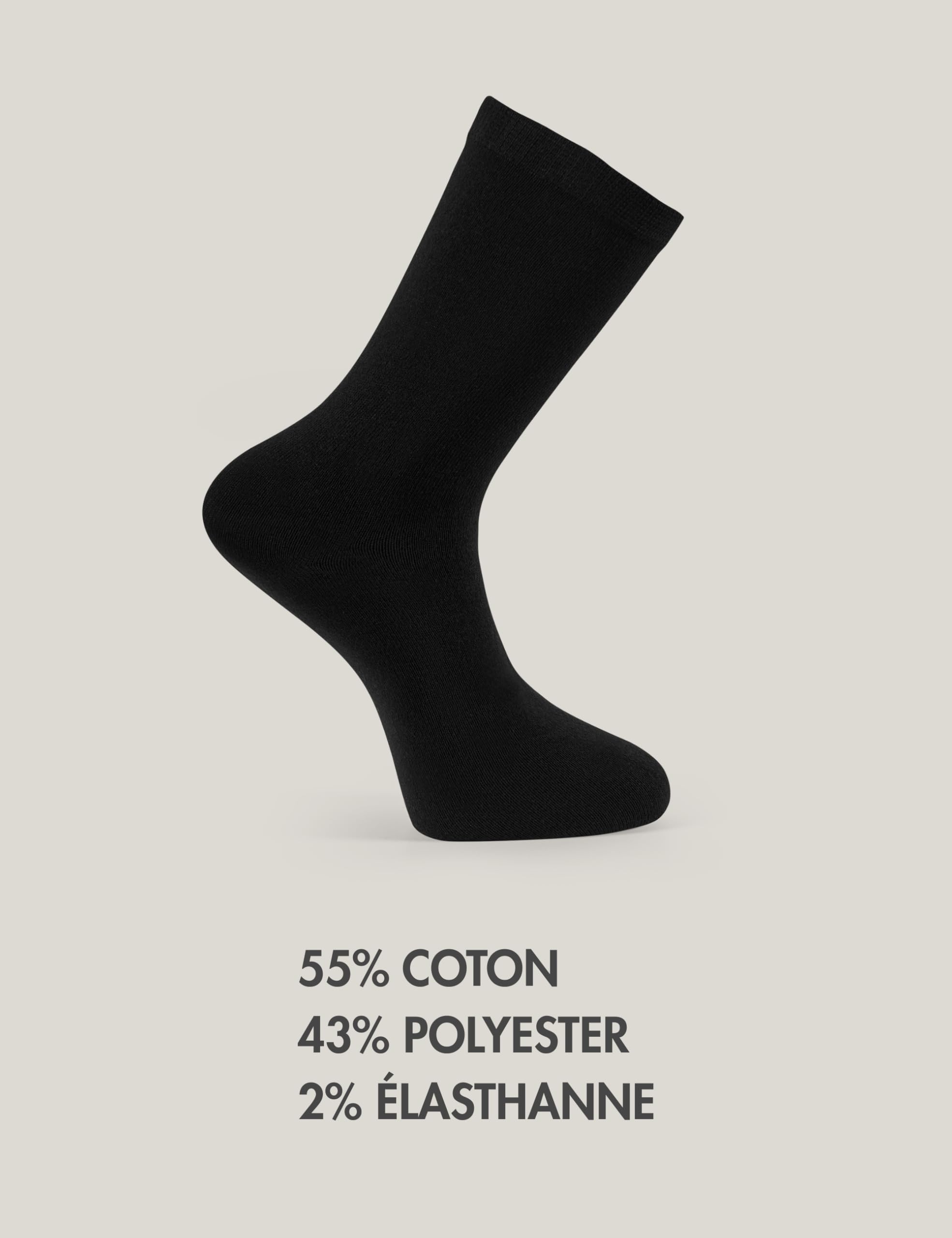 Basic Treasure Lot de 20 paires de chaussettes pour homme - Coton respirant - Coloris Noir, Bleu ou Gris - Tailles 39/42, 43/46, 47/49