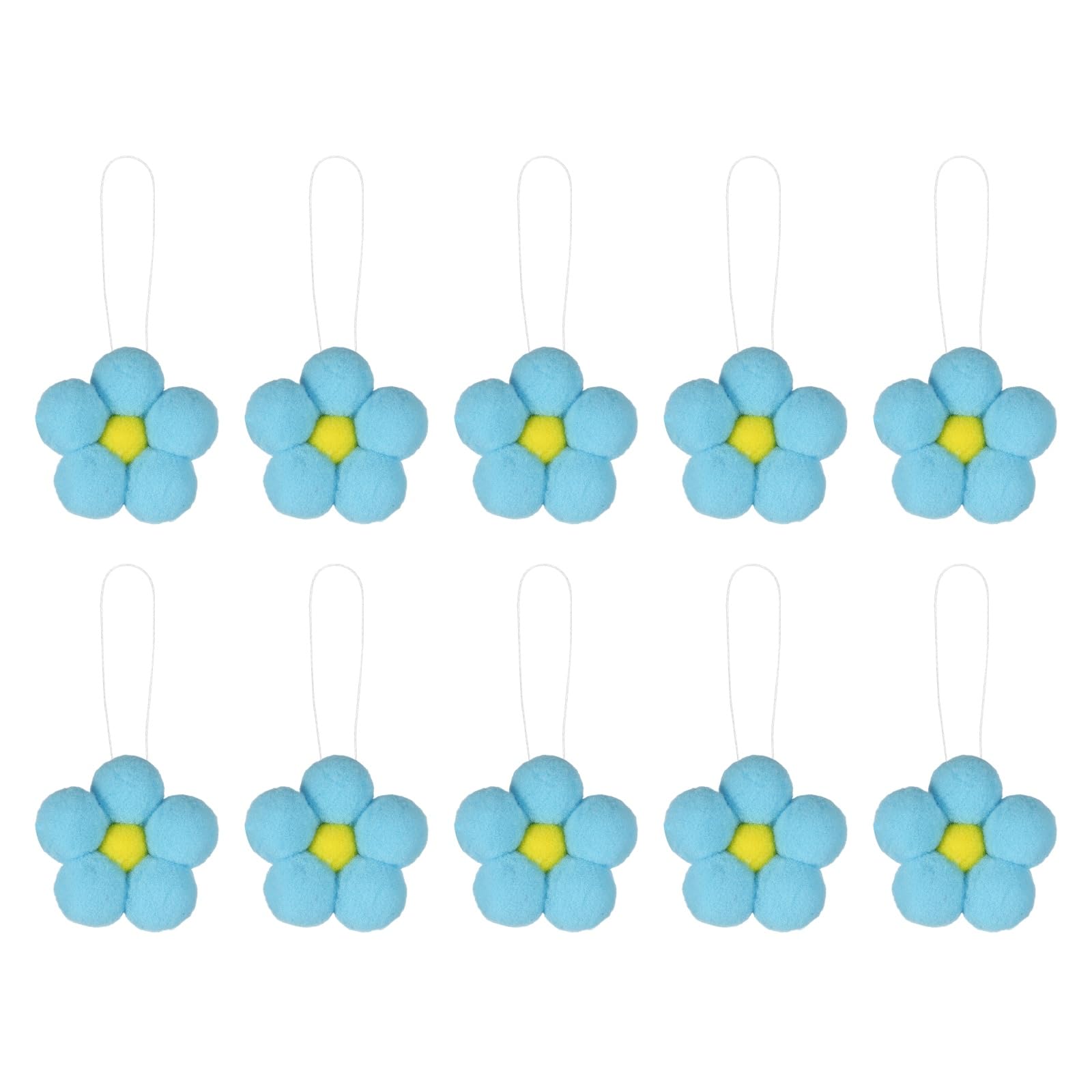 Fleurs en feutre bleu ciel pour embellir une fête et réussir sa décoration d'arbre