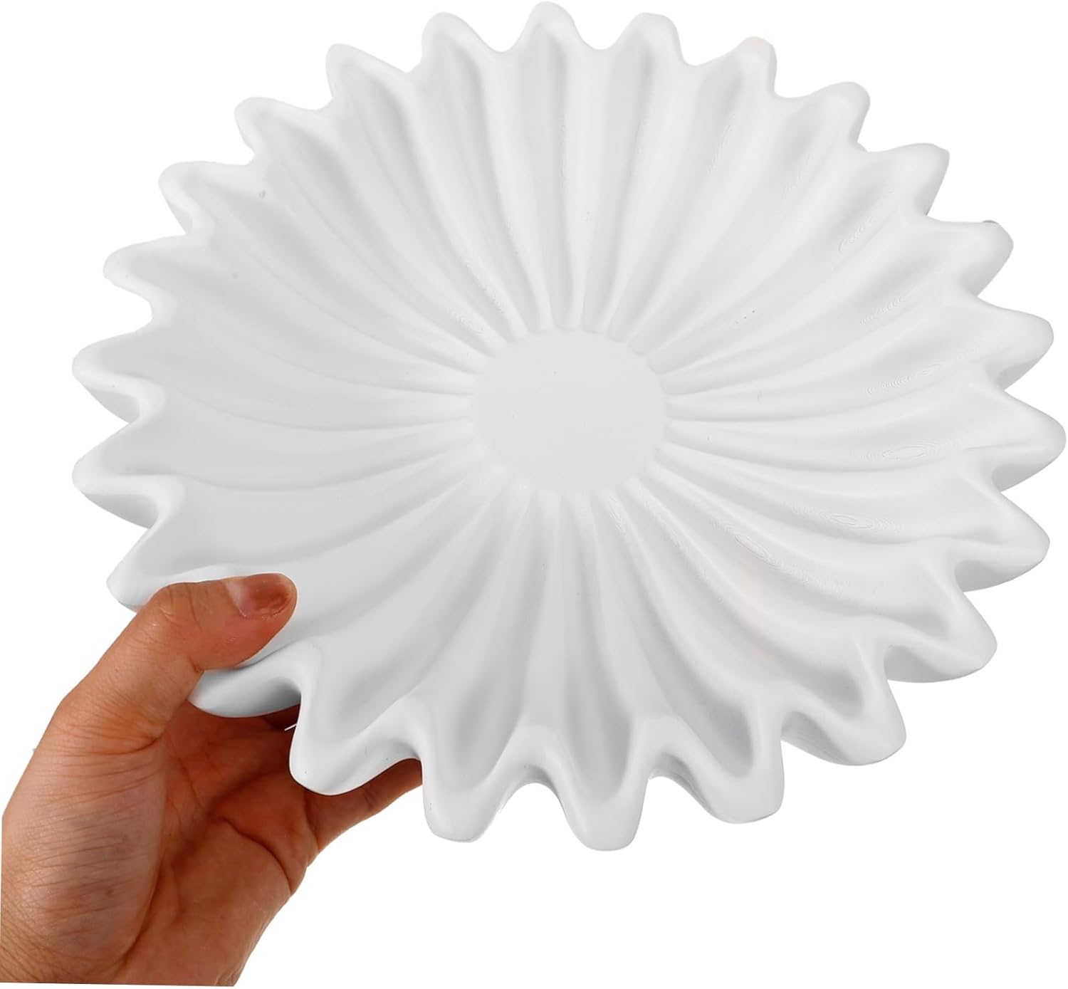 IMIKEYA Decorative Bowl Leaf Edge Design Ceramic Key Storage Holder for Home Decor Stylish Fruit Bowl for Living Room Coffee Table and Console Table