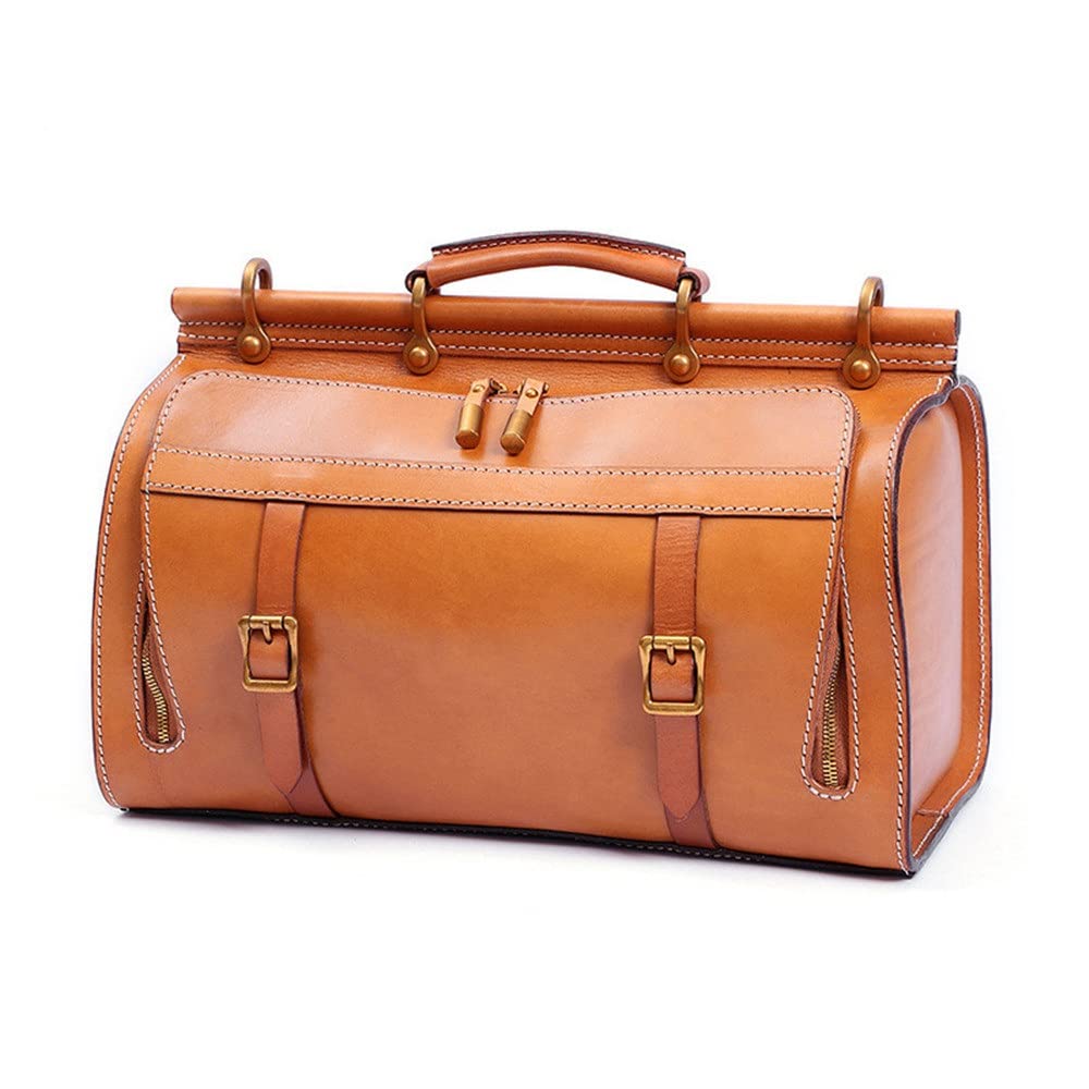 EWUROI Handmade Duffel Bag Hand Travel Bag Retro Messenger Fitness Bag Large Capacity Bag