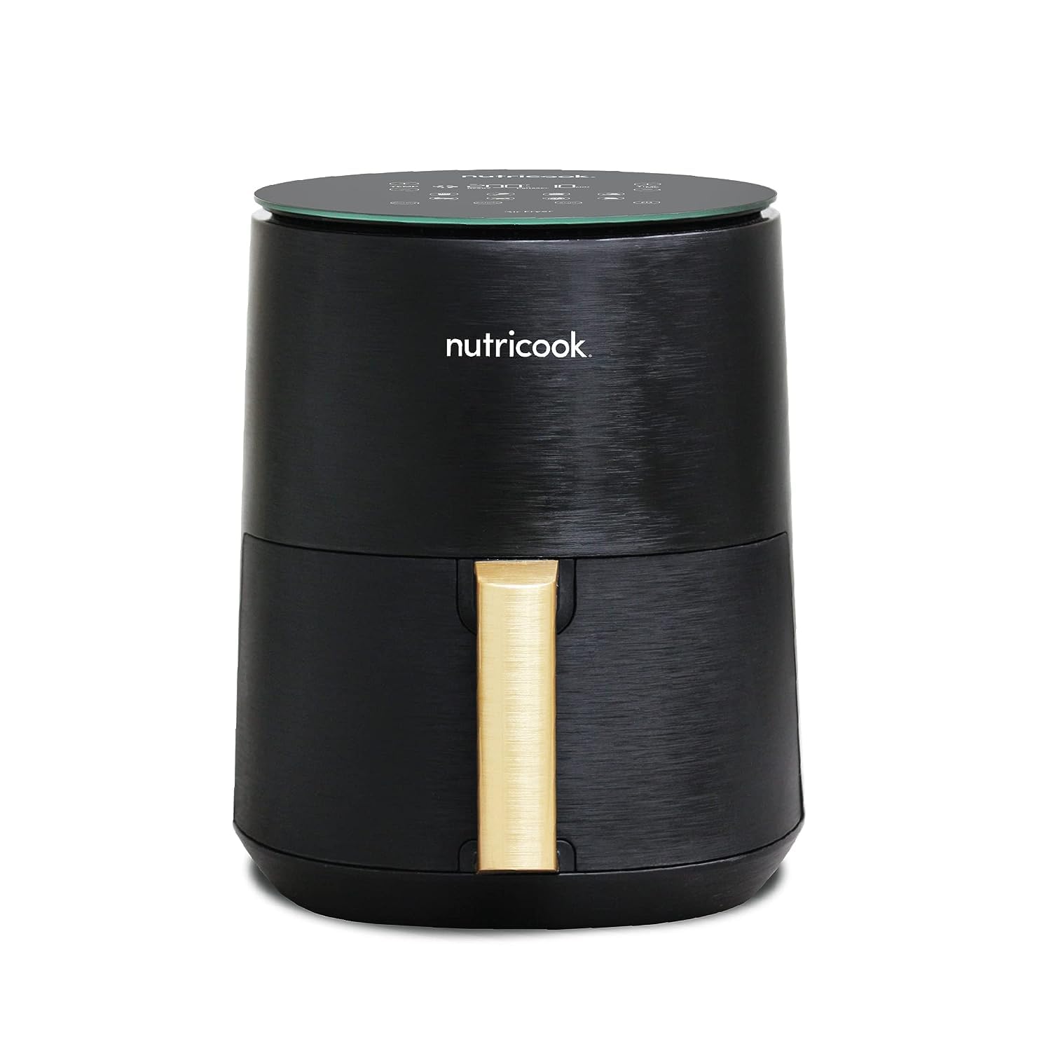 Nutricook Air Fryer Mini, 1500 Watts, Digital Display, Tempered Glass Control Panel, 8 Preset Programs with built-in Preheat function, 3.0 Liters, Black, 2 Years Warranty, AF103K