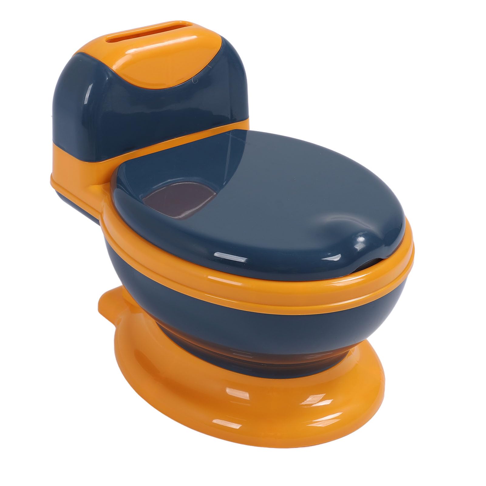 RiToEasysports Inodoro de Entrenamiento para Ir Al Baño, Orinal de PP para Niños Pequeños con Protección contra Salpicaduras y Almacenamiento de Pañuelos, Cuenco Extraíble, Diseño de Respaldo con