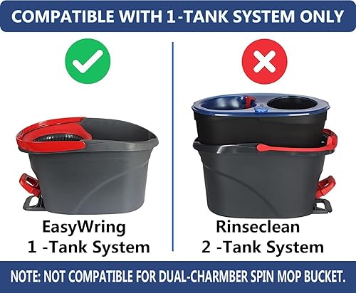 Miniatura 3 de EasyWring - Paquete de 2 cabezales de repuesto para trapeador giratorio OCedar, repuestos de mopa giratoria de microfibra, repuesto de cabezal de