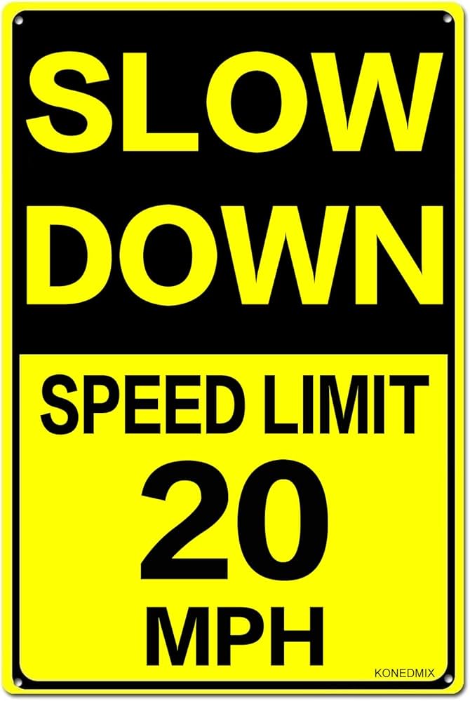 USA SPEED LIMIT20看板 Speed Limit 20 MPH Sign, Slow Down