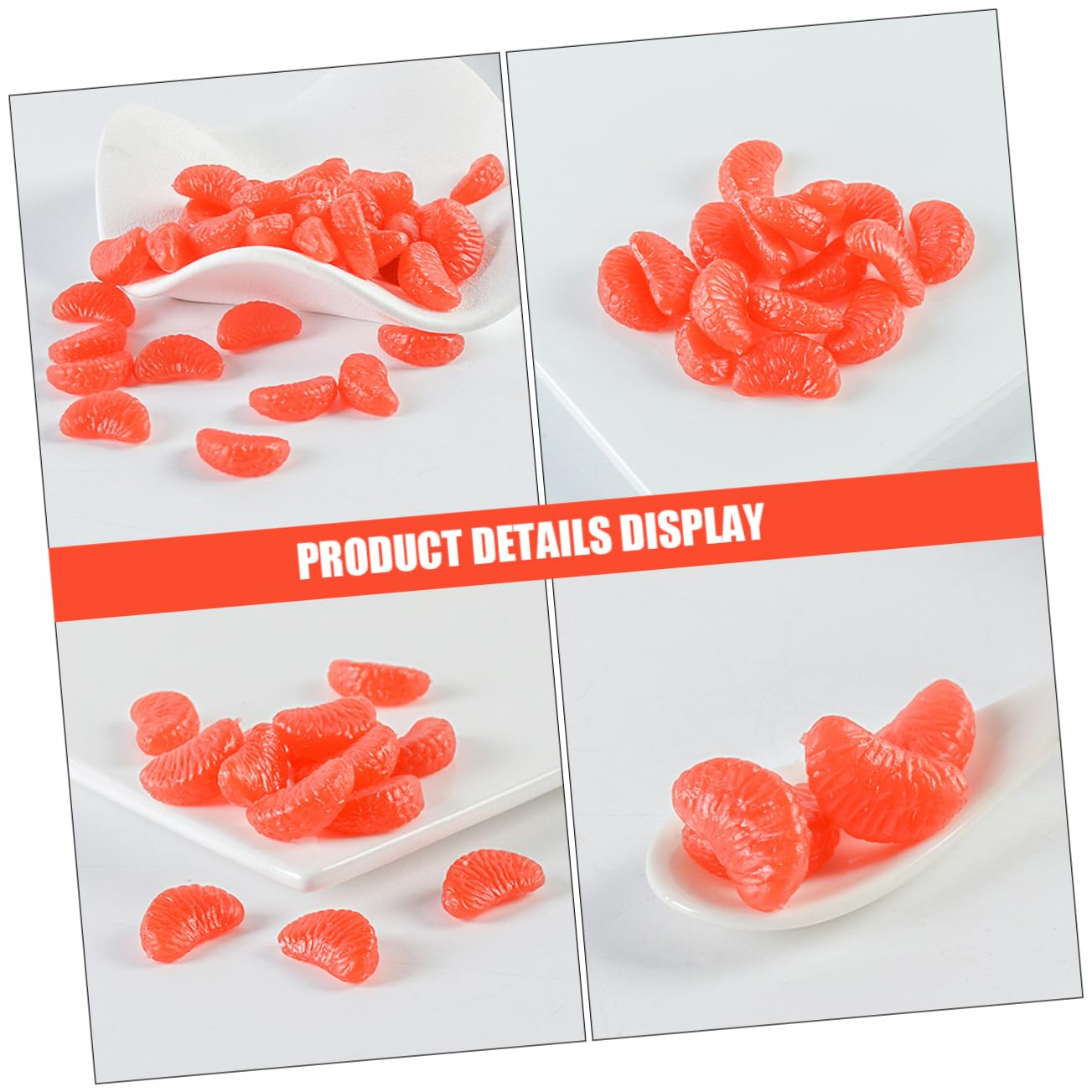 TOYANDONA 160stücke Mini Orangenscheiben Charms Deko Für -handwerk Handyhüllen Haarschmuck Mehr Realistische Fruchtscheiben Für Kreative Bastelprojekte