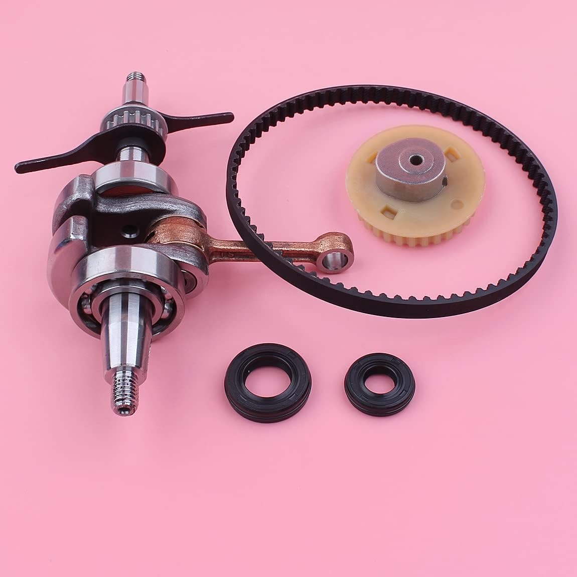 Crankshaft Oil Seal Camshaft Pulley Gear Timing Belt Kit Fit for GX35 35cc GX 35 Small Mower Engine Motor Part