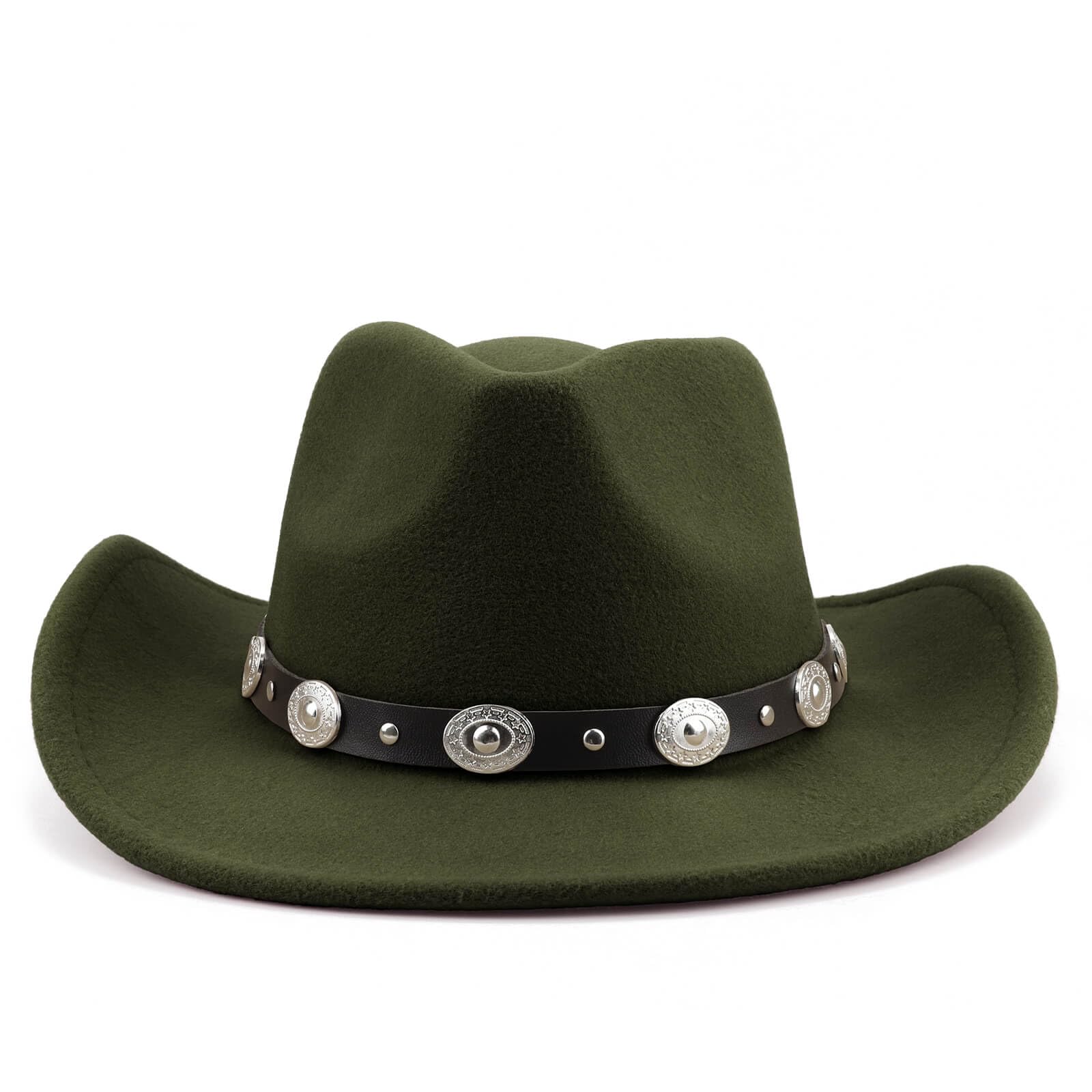DRESHOW Wide Brim Hat Fedora for Women Belt Buckle Retro Panama Floppy Hat