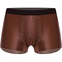 Mens Ice Silk Seamless Boxer Briefs Elastic Waistband Bulge Pouch Shorts Trunks Underpants