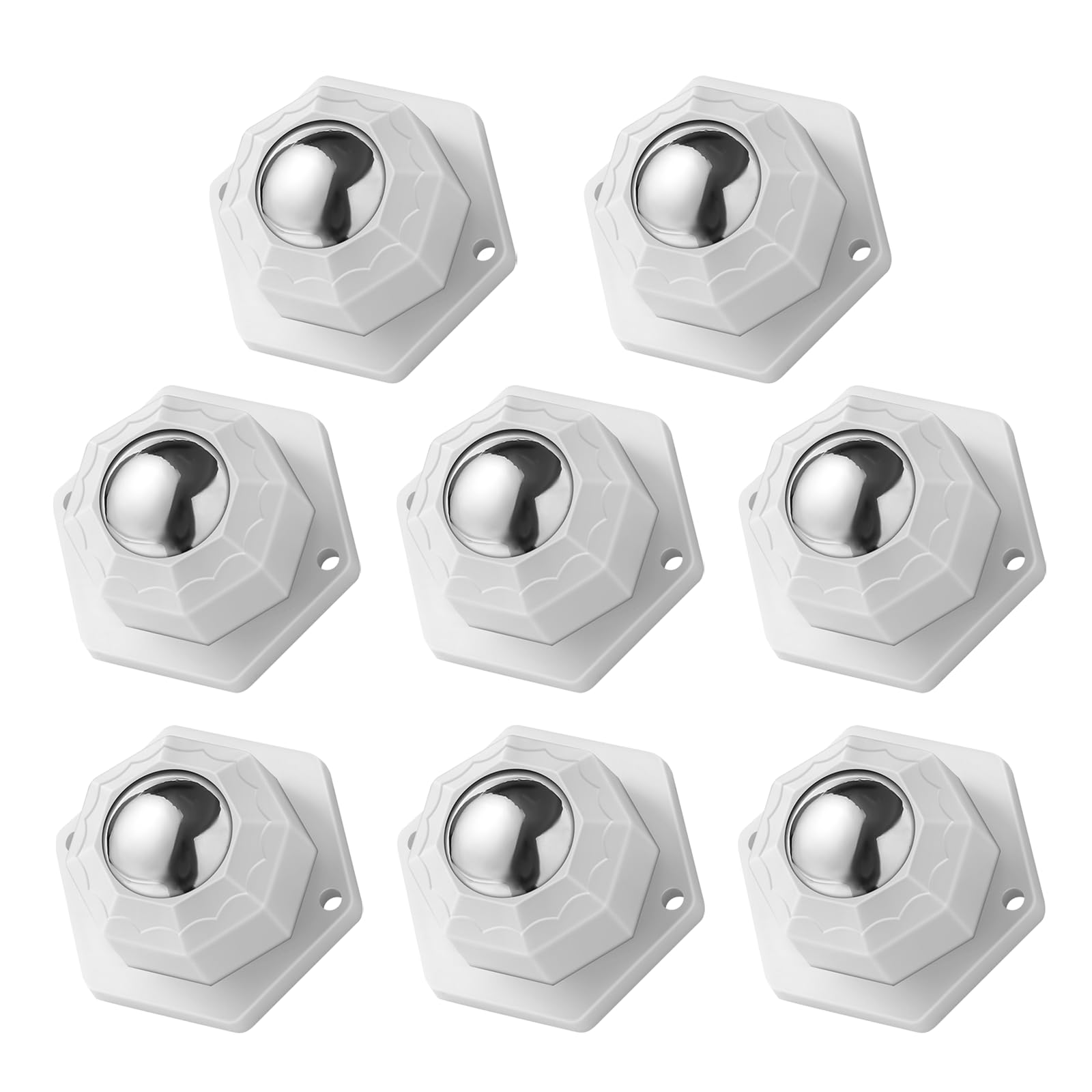 Self Adhesive Caster Wheels for Small Furniture, 360°Rotation Mini Caster Wheels Swivel Stainless Steel Rollers for Appliances Storage Bins Trash Can