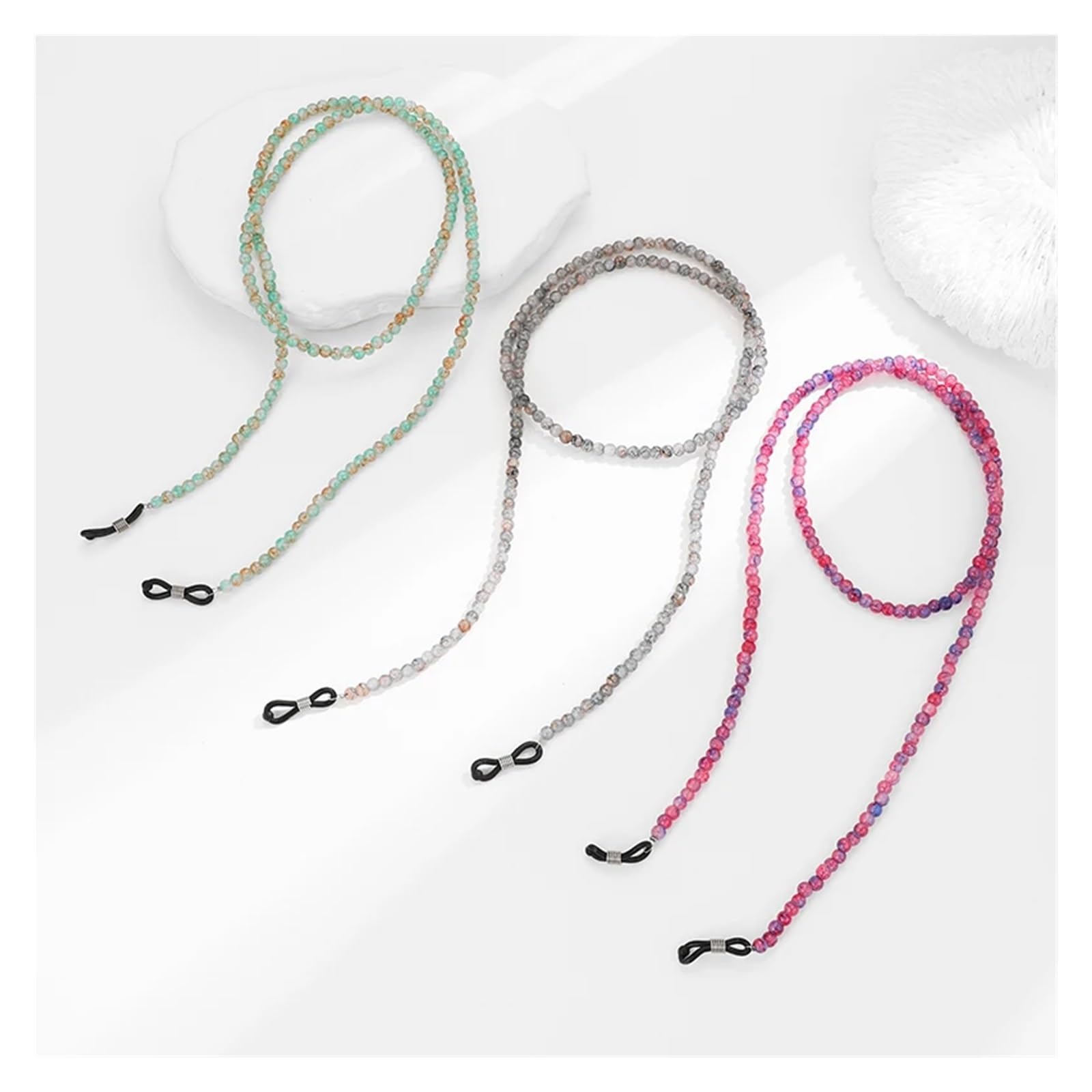 Łańcuszek do okularów 10 sztuk kolorowy koralikowy łańcuszek do okularów kobiety mężczyźni moda unisex akcesoria do okularów