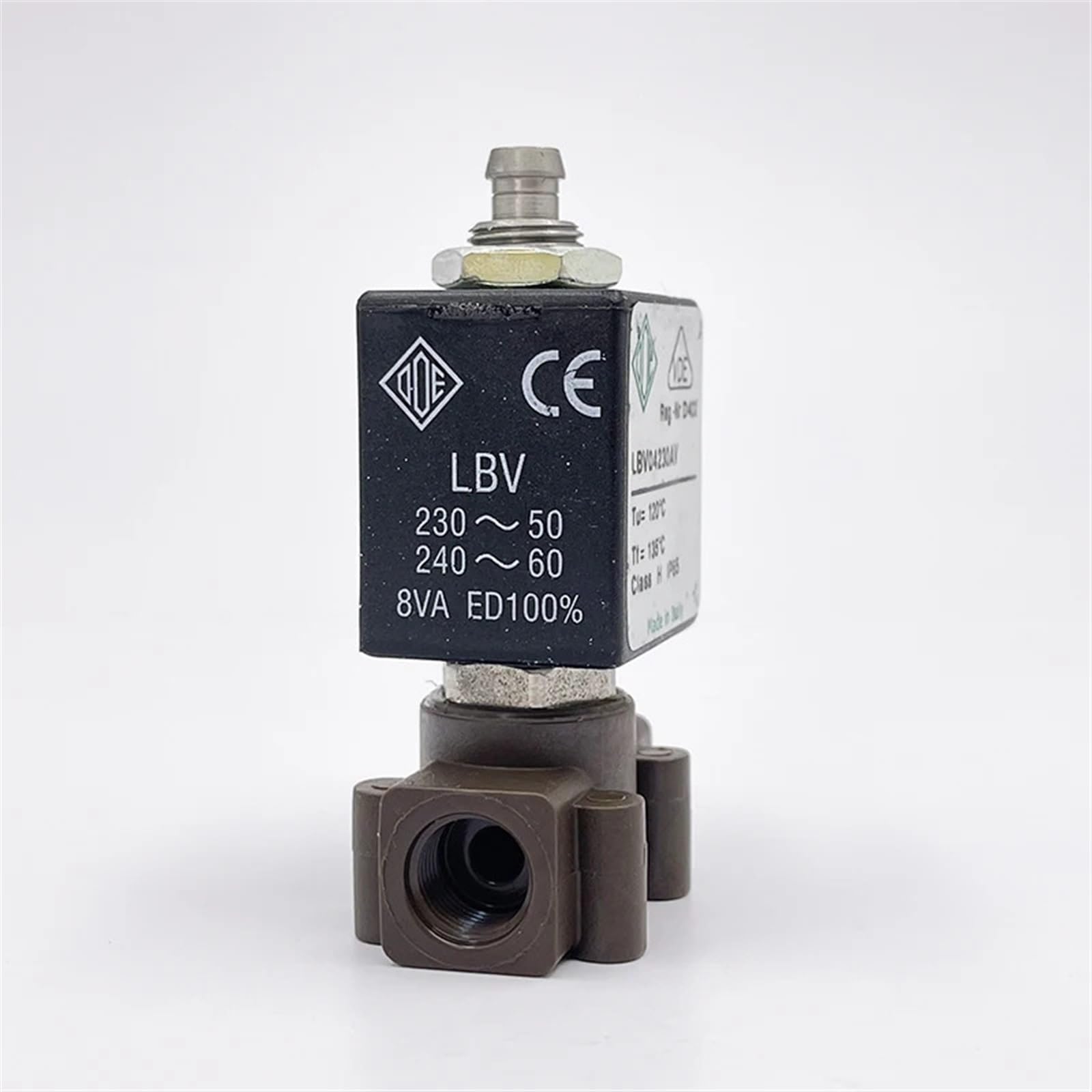 Électrovanne trois voies laiton 1/8 220V électromécanique pour haute température