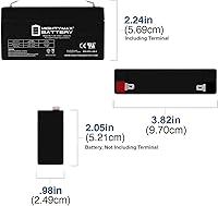 Vista 2 de Mighty Max Battery Reemplazo de 6V 1.3Ah para batería WKA6-1.3F