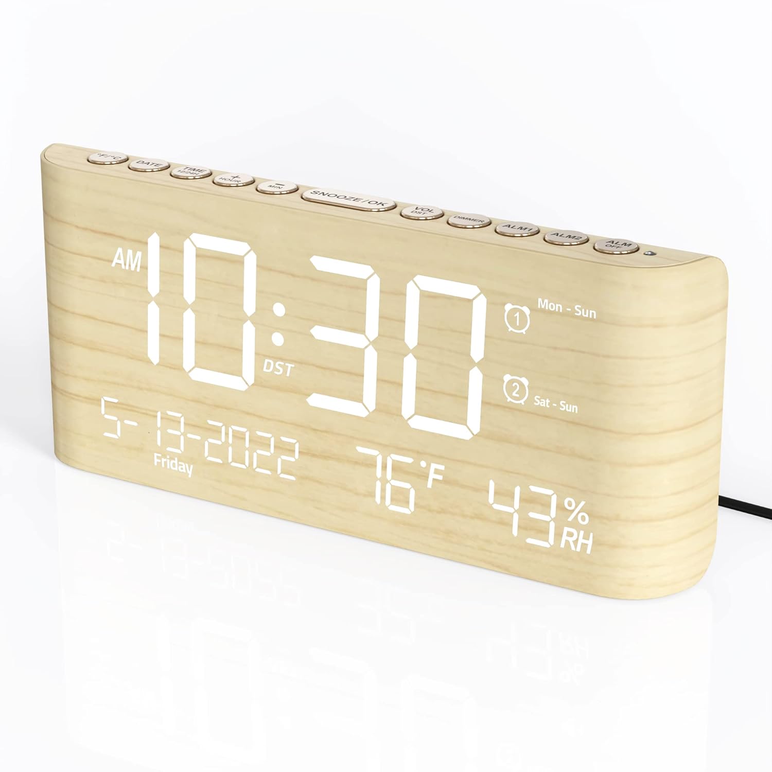 Buy Digital Alarm Clock with Weekday/Weekend Mode, Dual Alarm