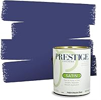 Vista 129 de Prestige Paints. - Base y pintura para exteriores en un solo galón, 1 galón. plano, comparable con Sherwin Williams Topsail.
