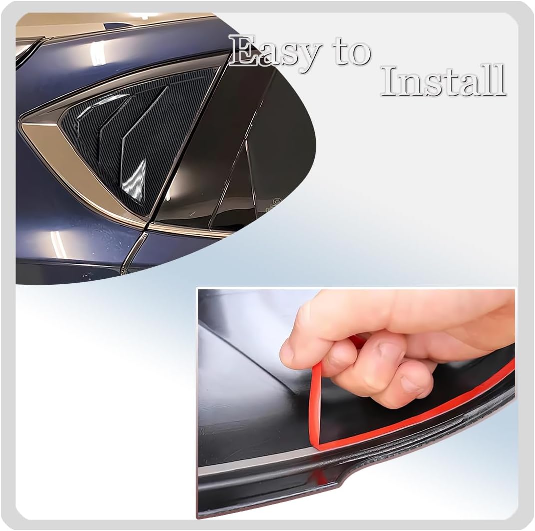MUXEE Window Louver 2Pcs Side Vent Window Louvers for Mazda CX-5/CX5 2017-2025, ABS Print Sport Window Decorative Covers, Exterior Trim Accessories - Carbon Fiber