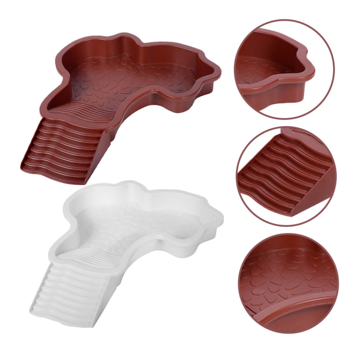 Toyvian 2 Pezzi d Acqua per Tartarughe con Antiscivolo Vasca Bagnatura per Rettili Piccoli Piattaforma per Crogiolarsi e Arrampicata Materiale Facile da Pulire per Habitat