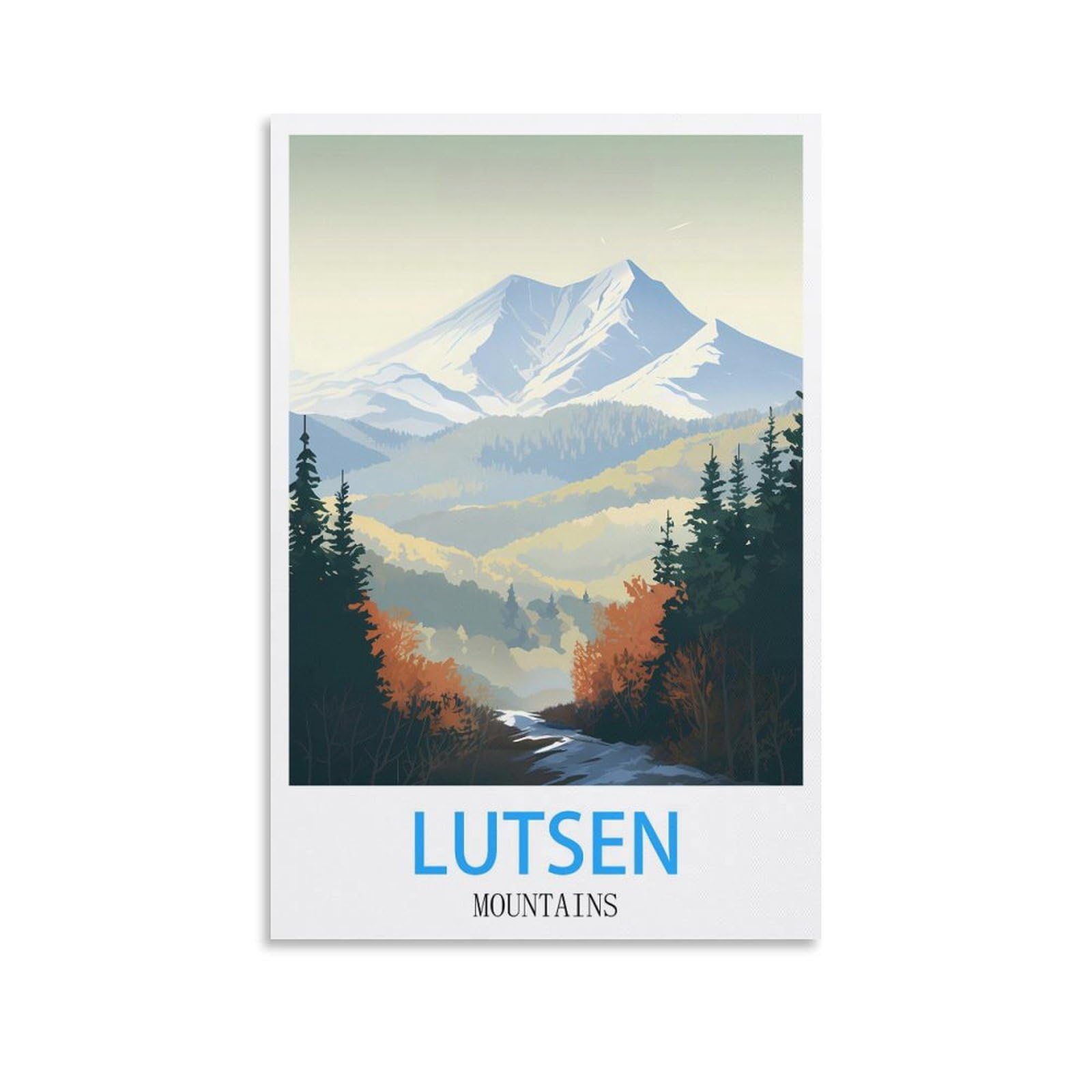 Metal Tin Sign,Lutsen Mountains,Metal Wall Decorative Tin Signs for Home Kitchen Bar Coffee Shop Club Orchard Decoration 15x30cm