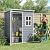 Gizoon 5x3 FT Outdoor Storage Shed with Lockable Door, Resin Weatherproof Plastic Garden Shed with Floor & Ventilation, Backyard Shed for Patio, Lawn Tools, Bike, and Toys