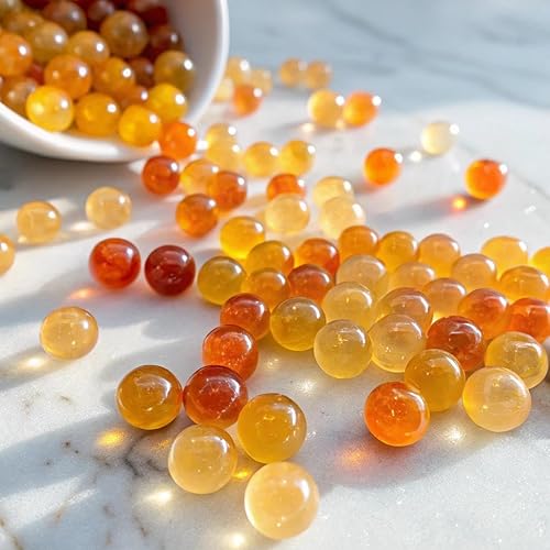 Vista 54 de Perlas de Boba de maracuyá, boba explosiva de pasión, perlas de tapioca de burbuja de la pasión para té de burbujas (maracuyá, 7 libras, 1 paquete)