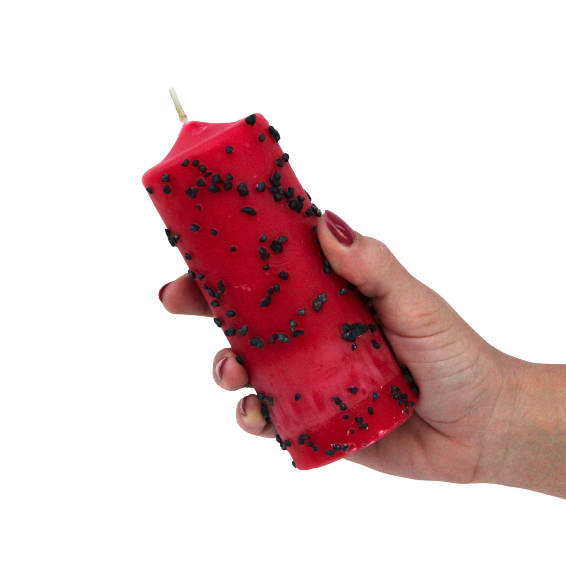 Vela Rompe Estancamientos Ritualizada – Vela Roja Esotérica para Desbloqueo Energético y Avance Personal – Ideal para Proyectos, Amor y Dinero – Con Hierbas y Oración – Las Velas de Mariano