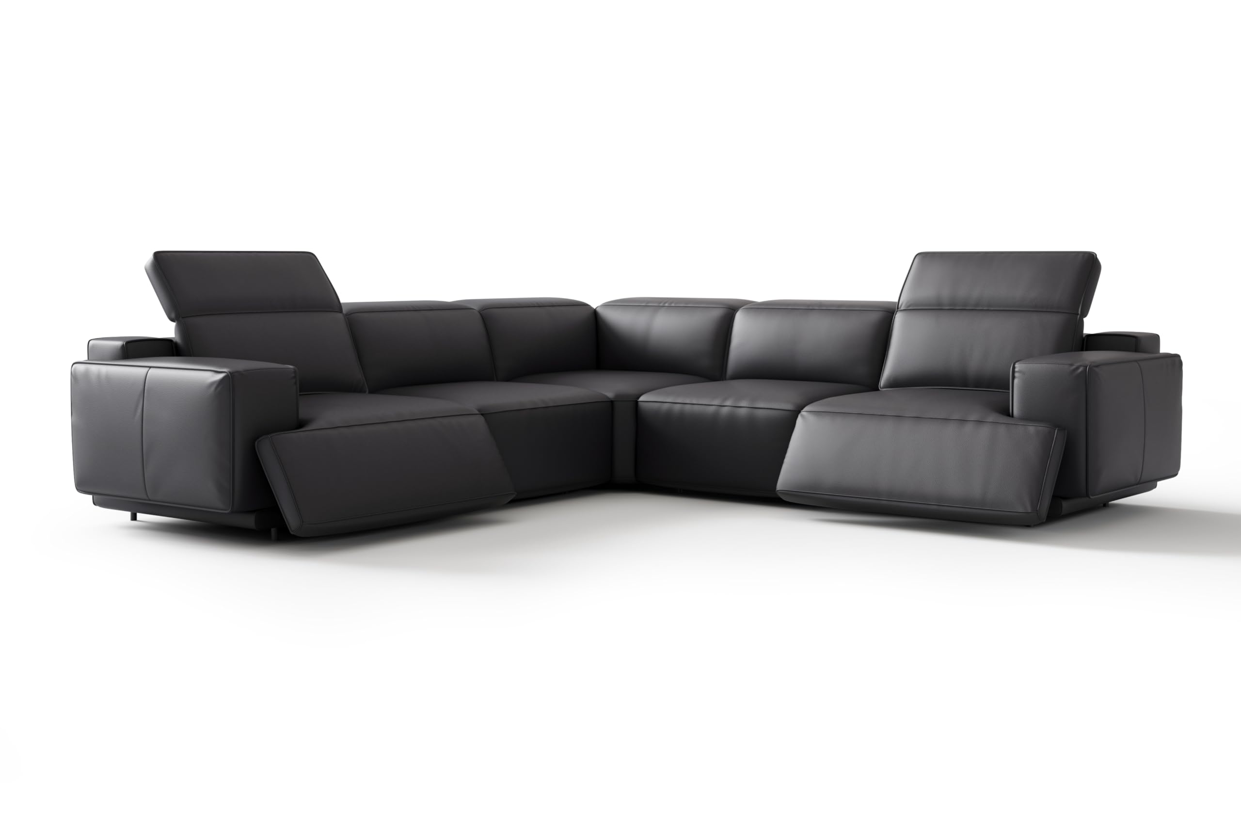 Amazon.com: Valencia Valentina Leather Recliner Sofa L-Shape Couch