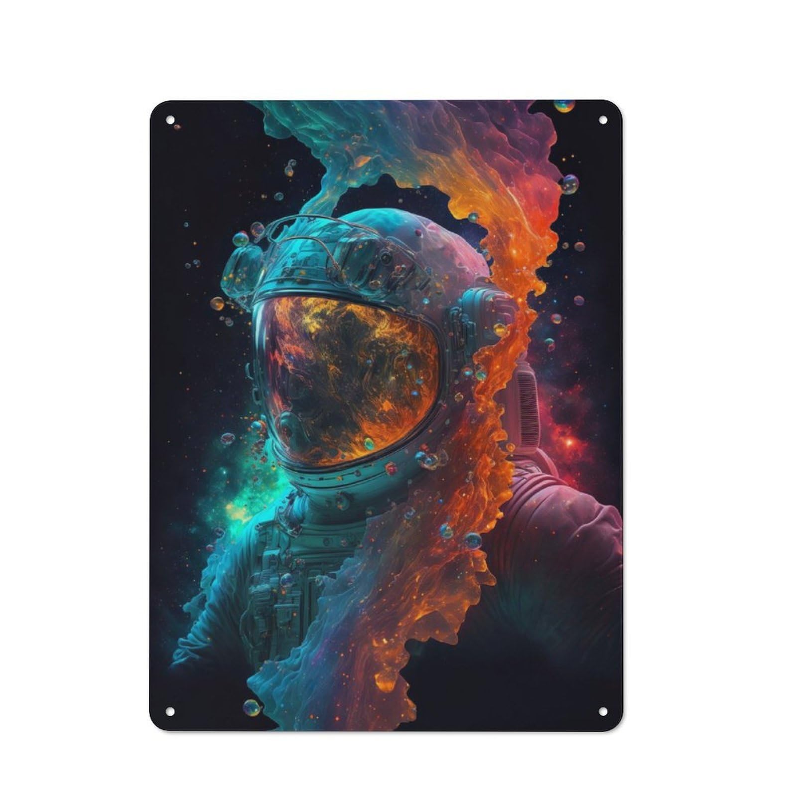 Junmoney Intergalactic For Studio Or Craft Room, Rustic Metal Wall Sign 40X30cm, For Vintage Wall Decor Fans, For Metal Sign Collectors