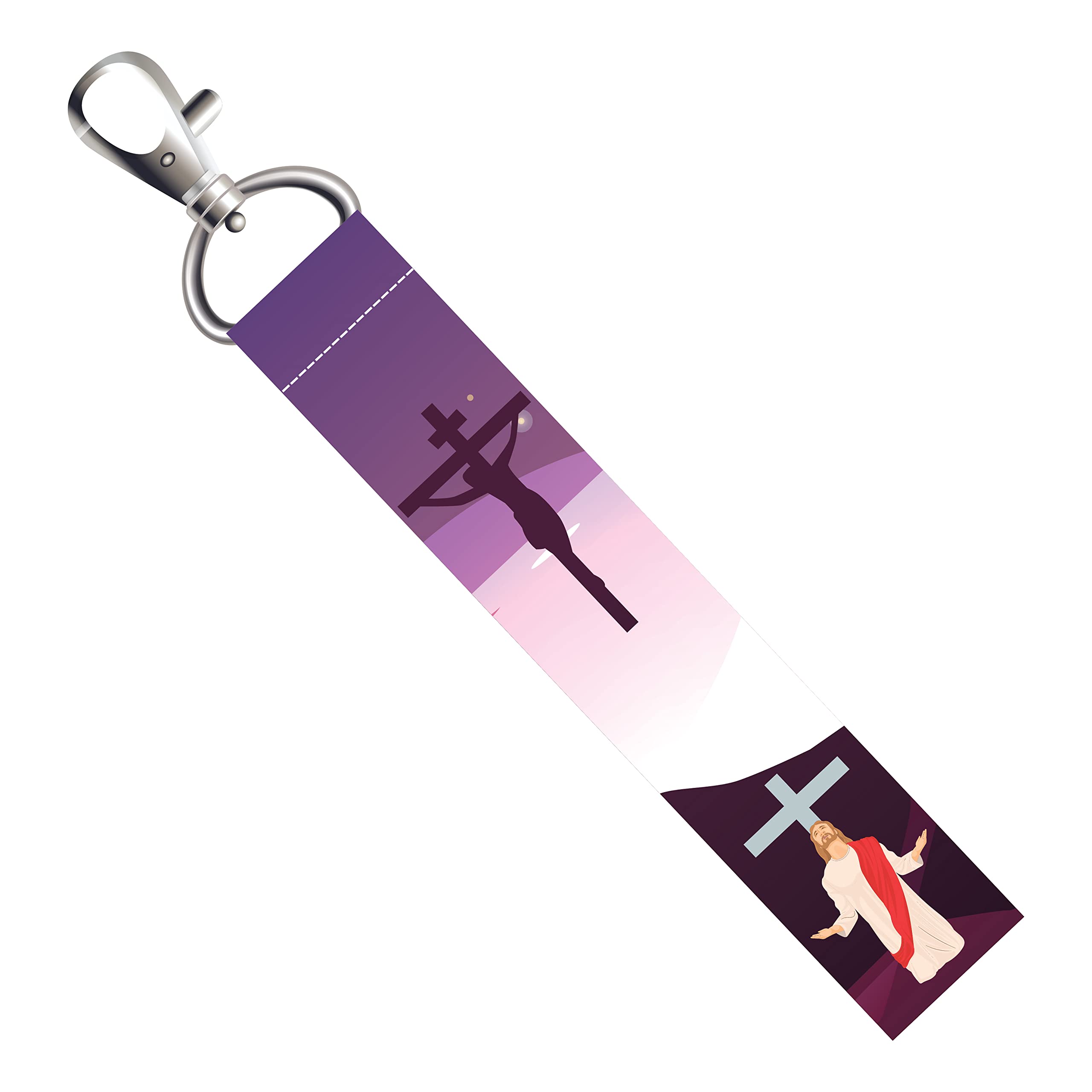 God Jesus Lanyard Bag Tag with Swivel Lobster for Gift Luggage Bags Backpack Laptop Bags L X H 5 X 0.8 INCH-image-44