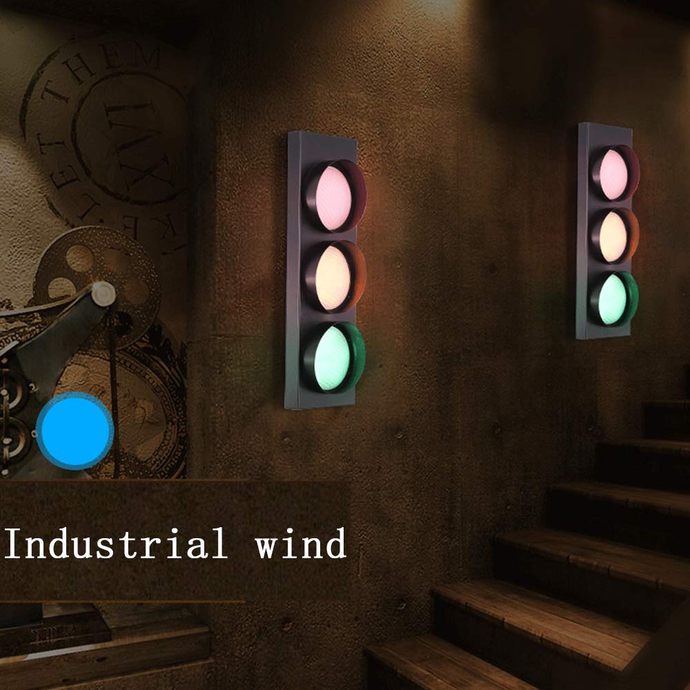ANKBOY Feu De Circulation Appliques Murales Avec Interrupteur Spots Muraux LED Lampes De Bar Rouge Vert Jaune Tricolore Lampe Murale Voyant D' Avertissement, Pour Hotel Café Maternelle Couloir
