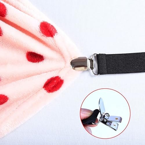 Bed Sheet Clips Bed Sheet Holder Straps - Fitted Sheet Clips Adjustable Sheet Suspenders Mattress Fasteners Gripper Corner Clips For Bed Mattress Cover Fitted Bed Sheets Sofa Cushion(Black-4 Pcs) #TOP3