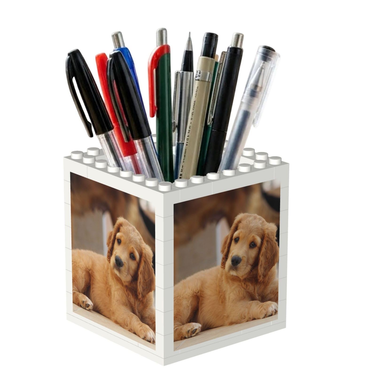 Poadnly Cocker Spaniel Puppy Small Spaniel Dogs Pets, Pen Pot Pencil Holder for Office Home School, Compact Desk Organiser for Office Stationery