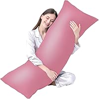 Vista 9 de DOWNCOOL Almohada de cuerpo completo de lujo con funda de fibra - Almohada corporal ultra suave para dormir - Almohada de cama larga transpirable