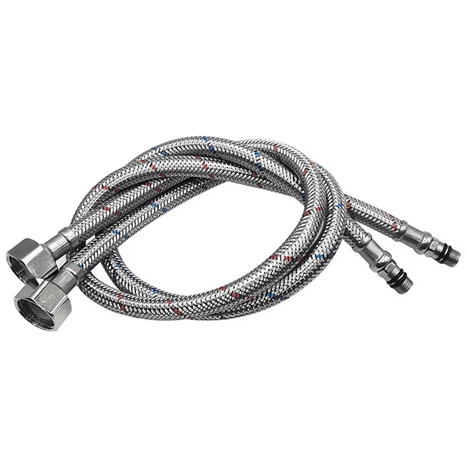 Lyxygmv 80.0Cm Stainless Steel Braided Tube Water Heater Pipe Basin Faucet Pointed Inlet Hose For Bathroom Showers(80.0Cm)