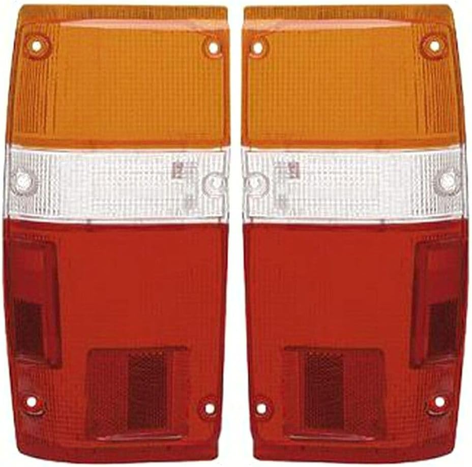 Tail Light Lenses Set for Toyota for Pickup LN56 1984 & RN60 1985 & LN76 1986 & LN67 1987 Plastic Driver and Passenger Side Amber,Clear,Red