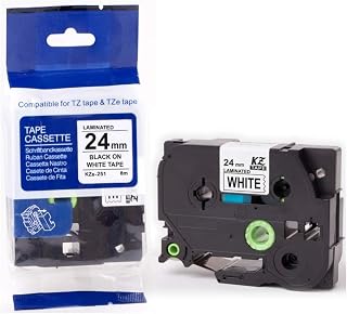 FITA ROTULADOR BROTHER COMPATÍVEL Tz Tz2 TzE Tze-251 BRANCA 24mm
